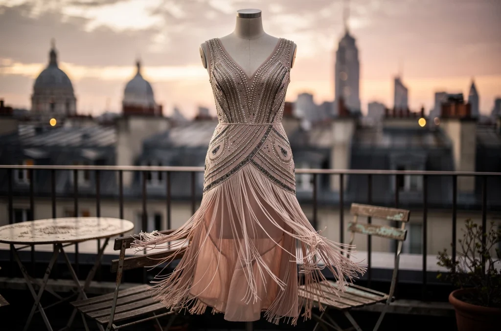 Entre cabarets parisiens et rooftops new-yorkais : la robe charleston fait voyager le glamour