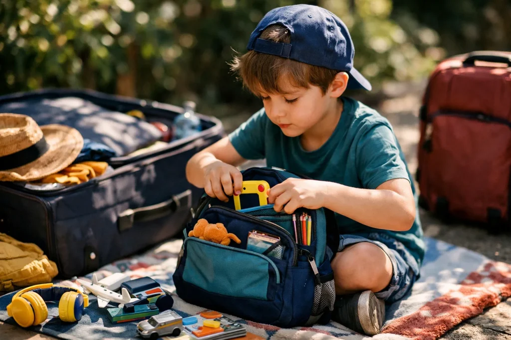 Préparer un enfant à un long voyage : bagage, jeux, rythme